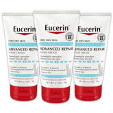 La crema de manos Eucerin Reparación Avanzada para uso diario, textura suave.