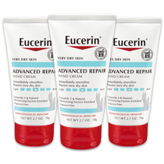 La crema de manos Eucerin Reparación Avanzada para uso diario, textura suave.
