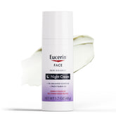 Eucerin Skin Balance Night Cream en botella, hidratación suave durante la noche