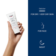 Eucerin 5% Urea cream jar close-up highlighting rich moisture retention.