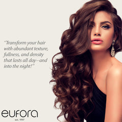 Close-up of the spray mist for even, lift-enhancing application on hair.