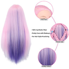 Eumos mannequin head side view highlighting long synthetic hair for styling