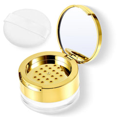 EupHHonycs mini powder compact with puff and mirror for on-the-go touch-ups
