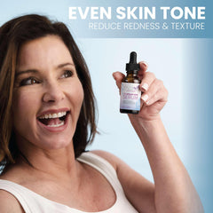 Application on cheek demonstrates quick absorption of Eva Naturals Azelaic Acid Serum