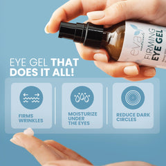 Eva Naturals Eye Gel, ojos hinchados, puede reducir la hinchazón al despertar.