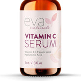 Eva Naturals Sérum Vitamina C 20% en botella hidrata y favorece tono uniforme.