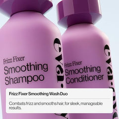 Eva NYC Frizz Fixer Acondicionador: botella visible, facilita peinado suave y manejable.