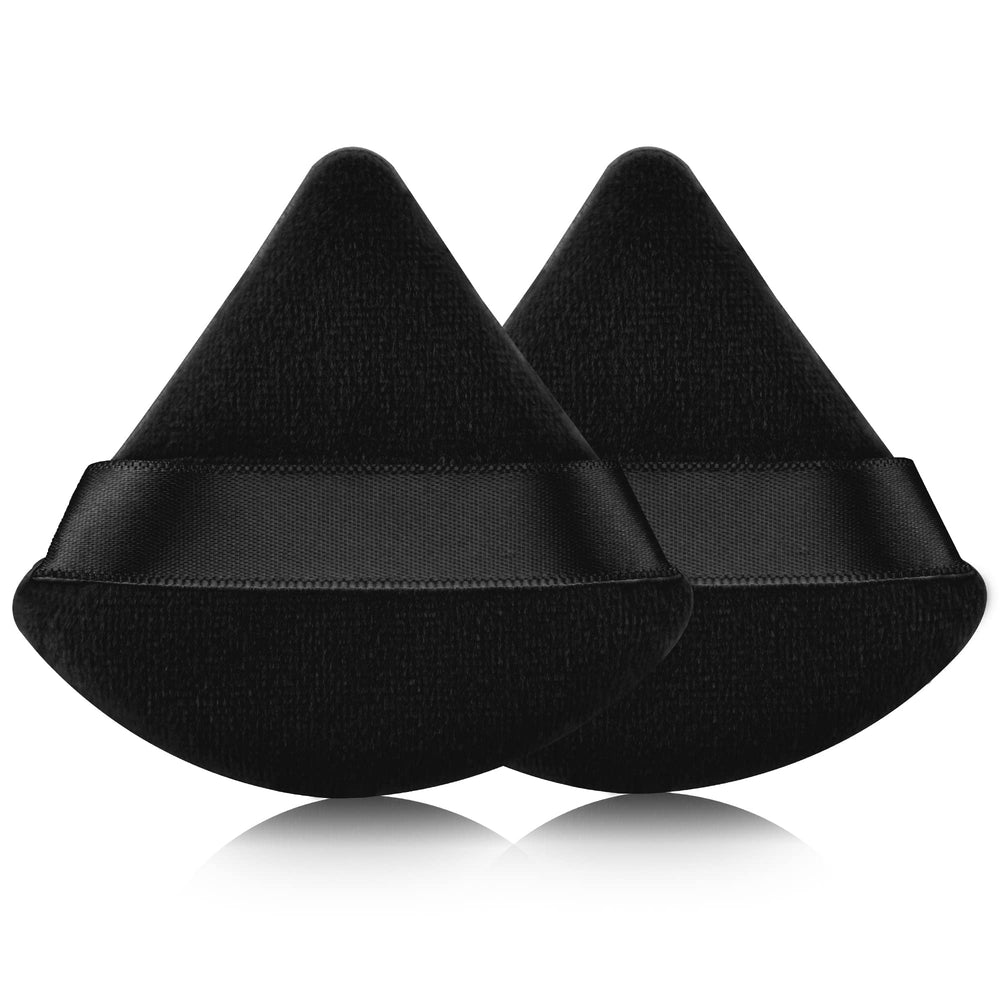 Evaouxiu triangle powder puff in black for precise, even coverage.