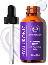 Eve Hansen Hyaluronic Acid Serum bottle delivers deep hydration for radiant skin.
