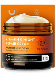 Eve Hansen Vitamin C night cream jar highlighting hydrating overnight routine