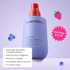 Evereden detangler with child brushing hair to show knot-free styling