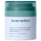 Evereden fragrance-free kids face cream jar showing unscented hydration for sensitive skin.