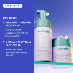 Evereden fragrance-free kids happy face duo cream texture shows rich hydrating consistency.