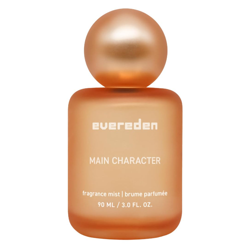 Evereden Fragrance Hair and Body Mist bottle front featuring Main Character branding for self-expression