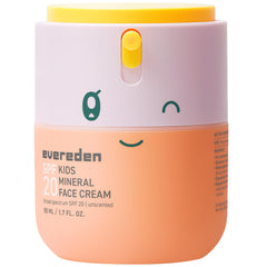 Evereden Kids Face Cream bottle with mineral formula for daily protection.