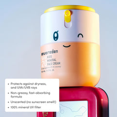 Evereden Kids Face Cream light texture for breathable, non-greasy daily use.