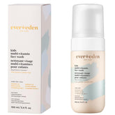 Evereden limpiador facial para niños, botella de 100 ml, aroma suave, cuida piel sensible.
