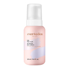 Evereden Multi-Vitamin Kids Body Wash bottle pour for gentle cleansing and daily hydration.