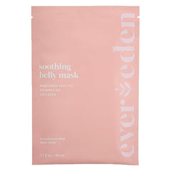 Evereden soothing belly mask on the belly area delivers deep hydration for growing skin.