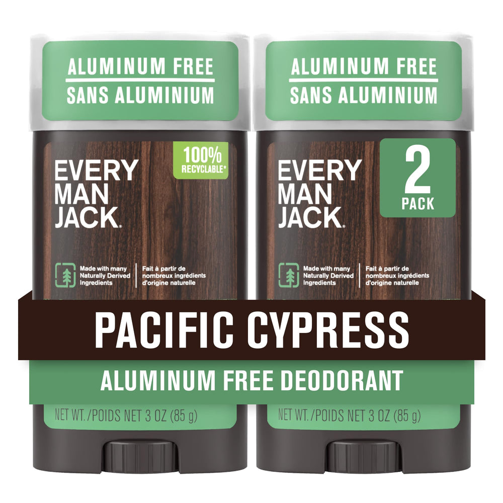 Barra desodorante Pacific Cypress de Every Man Jack para frescura duradera.