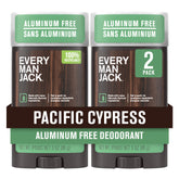 Barra desodorante Pacific Cypress de Every Man Jack para frescura duradera.