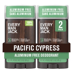 Barra desodorante Pacific Cypress de Every Man Jack para frescura duradera.