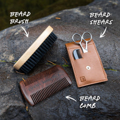 Every Man Jack beard brush medium-bristle ensures even oil distribution and gentle grooming.