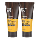 Every Man Jack Beard + Face Recovery Lotion bottle pours to hydrate beard.