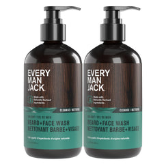 Every Man Jack beard wash sea salt bottle for a refreshing cleanse.