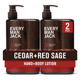 Every Man Jack Cedar + Red Sage lotion bottle front for lightweight hydration