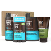 Every Man Jack coconut driftwood body wash bottle with tropical, refreshing scent.