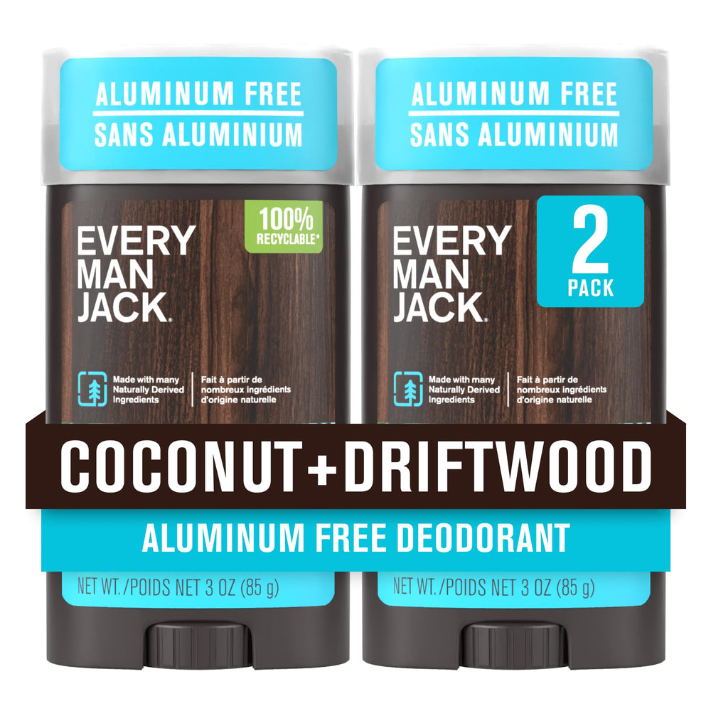 Every Man Jack Coconut Driftwood envase para uso diario.