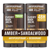 Every Man Jack Amber y Sandalwood: botella con fragancia duradera.