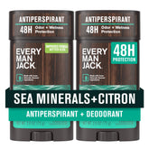 Every Man Jack Sea Minerals Citron, botella frontal, protección duradera para el día a día