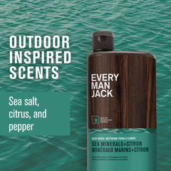 Every Man Jack Nourishing Sea Minerals Citron lather closeup with rich foam.