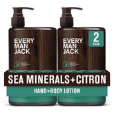 Every Man Jack Sea Minerals + Citron lotion bottle showing ocean-inspired hydration.