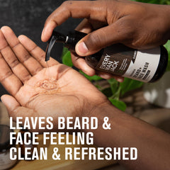 Label on Every Man Jack unscented beard and face wash bottle