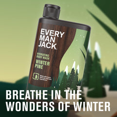 Every Man Jack Winter Pine, espuma cremosa; aroma de pino que mejora la experiencia de ducha.