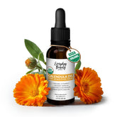 Aceite de caléndula Everyday Beauty en frasco ámbar para hidratación suave de la piel