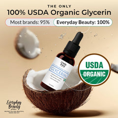 Everyday Beauty organic glycerin dropper bottle for precise, easy application.