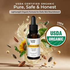 Everyday Beauty Organic Vitamin E Oil dropper enables precise application