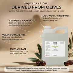 Everyday Beauty Squalane Oil texture close-up highlights silky feel and quick absorption