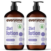 Everyone 2in1 lotion hands and body pack of two 32oz bottles for daily moisture.