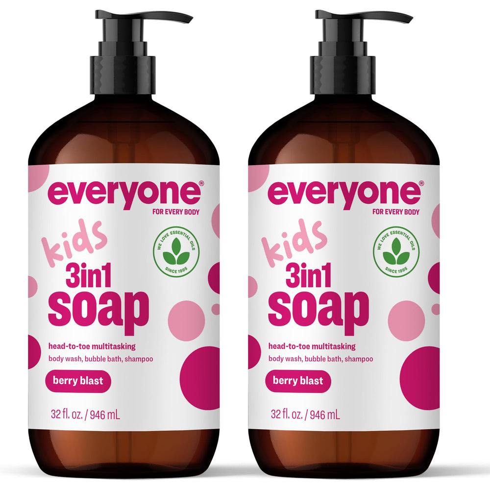 Everyone 3in1 Berry Blast bottle pour enables easy dispensing during kids' bath time.