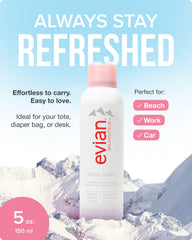 Evian brumizador: niebla mineral fina sobre la piel para suavidad