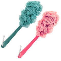 Evmliy 2-pack back scrubber with long handle for easy back exfoliation.