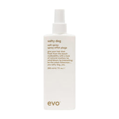 EVO Salty Dog sea salt spray bottle pour creates natural beach texture.