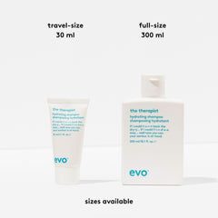 EVO The Therapist softens hair and adds natural shine to strands.