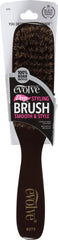 Evolve Boar Deep Styling Brush closeup shows boar bristles for smooth styling and scalp stimulation