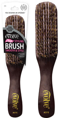 Evolve Boar Deep Styling Brush travel-case shows portable styling on the go